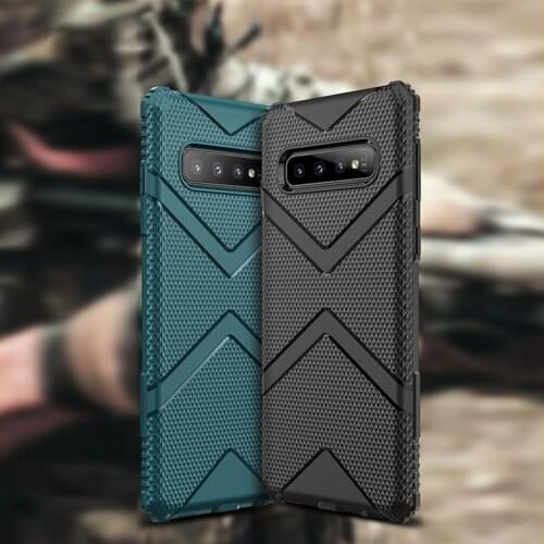 Luxury Diamond Shield Armor Soft Silicone Phone Case For Samsung Galaxy S10 S10E S10Plus Note10 Plus Shockproof Breathable Cover