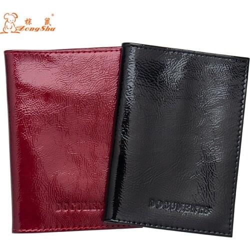 Russian Soft Oil Surface Auto Driver License Bag Genuine Leather Cover For Car Driving Documents Card Credit Holder