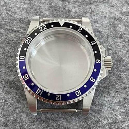For NH35/36 39.5mm Stainless Steel Watch Case Retro Flat Mirror Sapphire Glass Case for NH35/36 Movement 120click