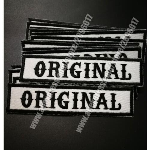 BLACK CUSTOMIZED SONS OF ORIGINAL PATCHES BADGES Embroidered Iron On BIKER Patches DIY CLOTHING ANARCHY STICKER ACCESSORY