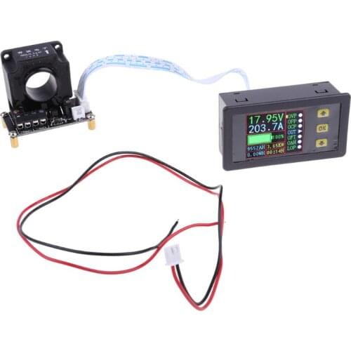 Digital Multimeter DC 0-90V 0-100A Voltmeter Ammeter Power Monitor w Hall Sensor
