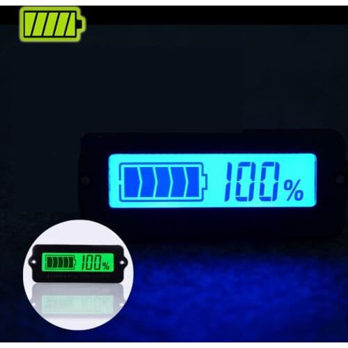 DC 12V 24V 36V 48V lead acid lithium Battery Capacity Monitor Indicator LCD Digital Tester for car Motorcycle/Golf Cart