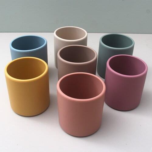 Baby Silicone Cups BPA-Free Portable Storage Feeding Cup For Children Learning Drink Cup Anti Scalding Food Grade Water Cup