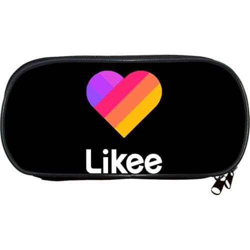 Likee Pencil Case Rainbow Heart Logo Printing Kids Simplicity Pencil Case Student Storage Bag Stationery Storage Bags