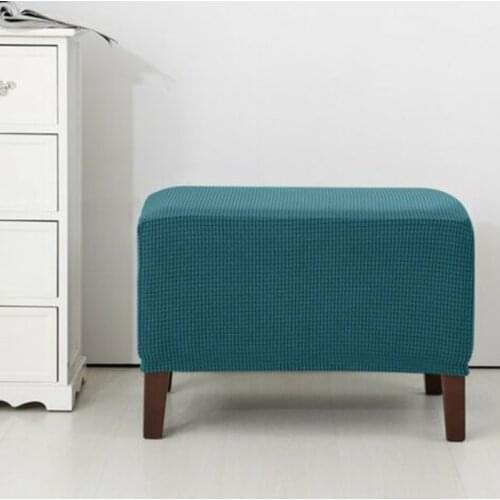 Elastic Spandex Ottoman Stool Covers Home Furniture Case Dust-proof Footstool Pedal Footrest Cover Rectangle Sofa Slipcovers