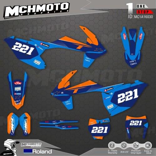 MCHMFG Customized Team Graphics Backgrounds Decals Custom Stickers For17-19EXC 16-18SX-F