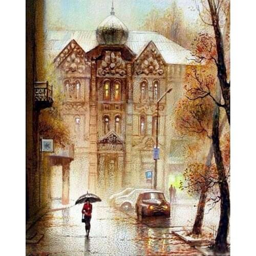 GATYZTORY Russian Landscape DIY Painting By Numbers Canvas Painting Modern Home Wall Art Handpainted Wall Pictures For Living