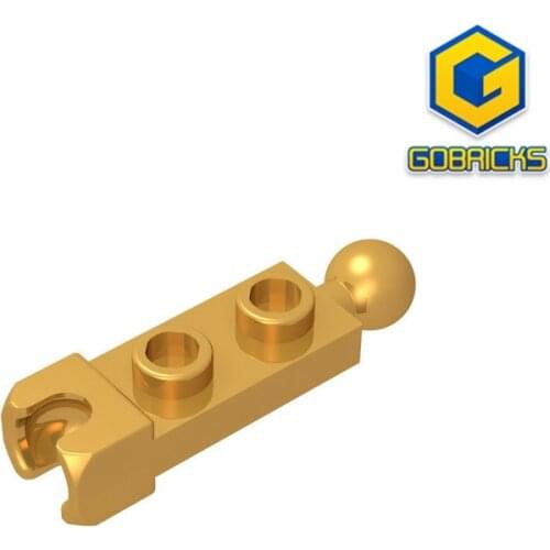 Gobricks GDS-904 Plate, Modified 1 x 2 with Tow Ball and Small Tow Ball Socket on Ends compatible 14419