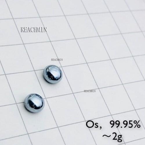 Os High Purity Solid Osmium Arc Molten Metal Pellet Os Bead Periodic Element For Collection (solid 2g pellet)