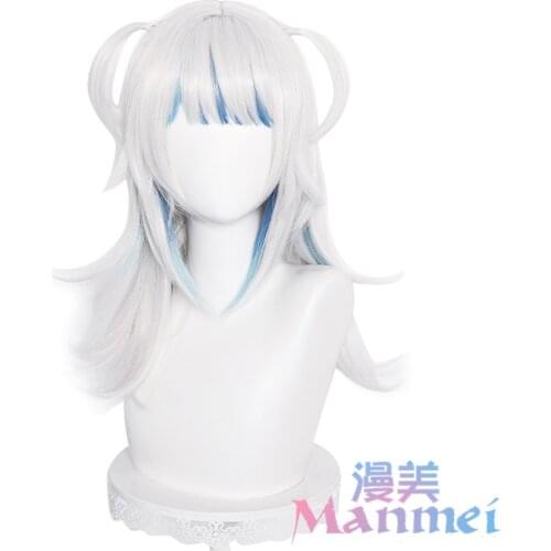 Hololive Gawr Gura Cosplay Wigs for Halloween Carnival Party Props Accessories Game Fans Gift Resistant Synthetic Hair