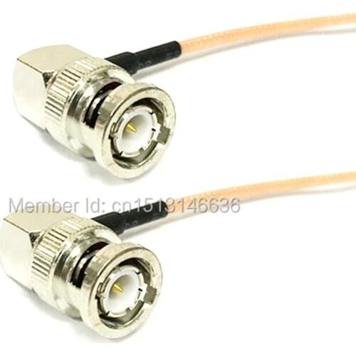 Modem Coaxial Cable BNC Male Plug Right Angle Switch BNC Male Plug Right Angle Connector RG316 Cable Pigtail 15CM 6" Adapter