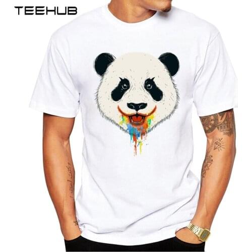 2019 TEEHUB Summer Fashion Cute Panda Printed T-Shirt Short Sleeve Popular Animal Design Tops Novelty Tee