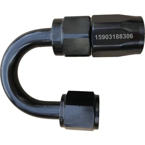 AN4 Reusable aluminum 180 degree fuel oil cooler swivel hose fitting 4 AN fitting pipe fittings