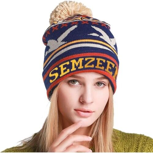 Autumn Winter Fashion Knitted Hat Hip-hop Hats For Women Casual Beanies Bonnet Femme With Top Ball Hat
