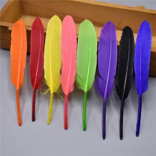 Wholesale 50Pcs/Lot Duck Feathers for Crafts 10-15CM/4-6" White Goose Feathers for Jewelry Making Wedding Feathers Decoration