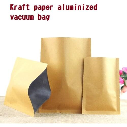 10X15 CM Kraft paper bag Aluminized Food packaging bag Tea bag Vacuum bag 100pcx