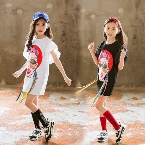 Girls Dress 2021 New Summer Trumpet Sleeve Childrens Parent-child Dress Mommy and Girl Clothes