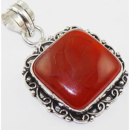 Agates Pendant Silver Overlay over Copper , 45 mm, P1021