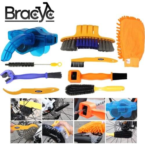 Portable Bike Chain Cleaner Bicycle Cleaning Kit MTB Chain Gear Washer Machine Scrubber Brush Universal Cycling Maintenance Tool