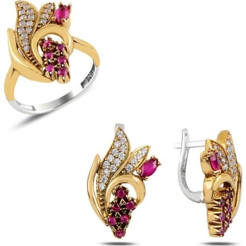 Silver 925 Sterling Zircon Cubic Zirconia Authentic Set