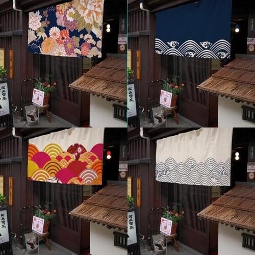 Japanese Decorative Hanging Curtain Restaurant Door Head Short Curtain Store Half Curtain Kitchen Cloth Curtain Noren