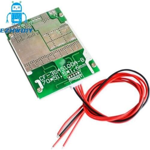 3 series 12V100A lithium battery protection board with balanced lithium battery polymer 18650 protection board split