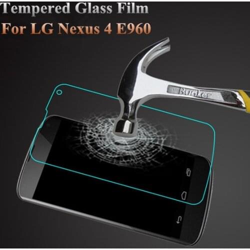 Verre trempe pelicula de vidro Nexus 4 Screen Protector Tempered Glass Cover Guard Protection Film For LG Google E960 nexus4
