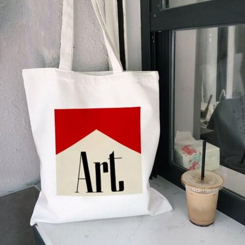 Art Aesthetic Harajuku Women Canvas Shoulder Bag for Girls Shopping Bags Students' Book Bag Handbags Tote Ulzzang Messenger Bags
