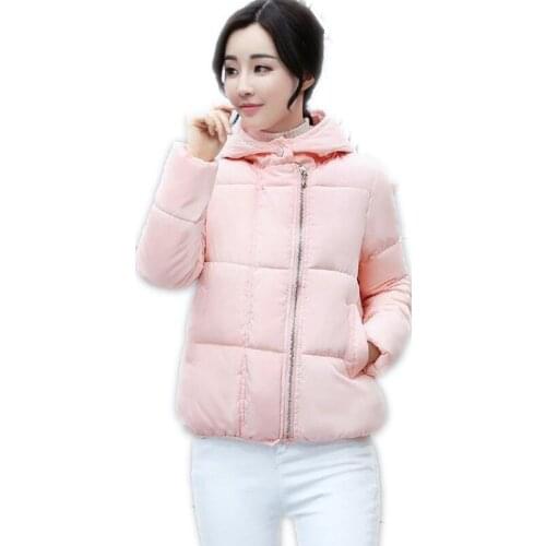 2018 New Arrival Hot Sale Women Winter Short Parkas Female Hooded Down Cotton Jacket Outerwear Slim Casual Warm Coat Loose Q396