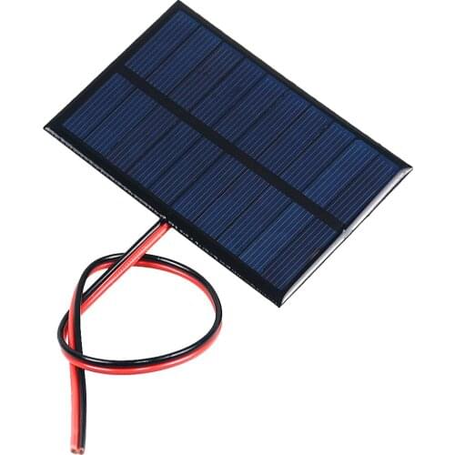 1PCS 5V 150mA 0.75W With 30CM Wire Mini Solar System DIY For Battery Cell Phone Charger
