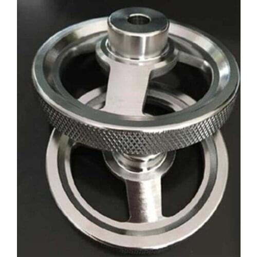 1pcs 80mm outer diameter 7mm hole mechanic tool handle wheel knurled finishing knob rotating 304 stainless steel circle ring