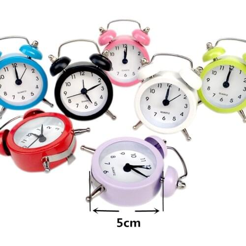 3 years warranty Quartz alarm clock creative novelty metal alarm clock 5 cm small Round alarm clock movement Decor