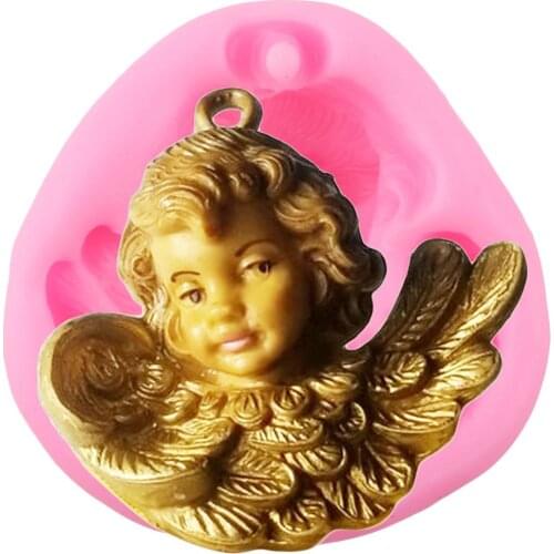 3D Angel Baby Silicone Molds Cupcake Topper Fondant Cake Decorating Tools Candle Soap Resin Clay Candy Chocolate Gumpaste Moulds
