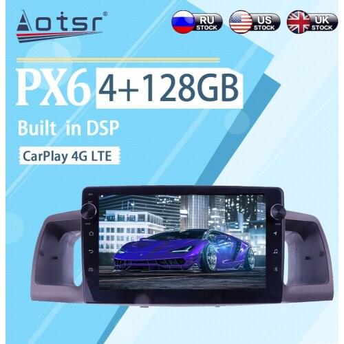 4+128GB For Toyota corolla 2006 - 2013 Android 10 Wireless Carplay Car Multimedia Radio Player GPS Navigation Stereo Player