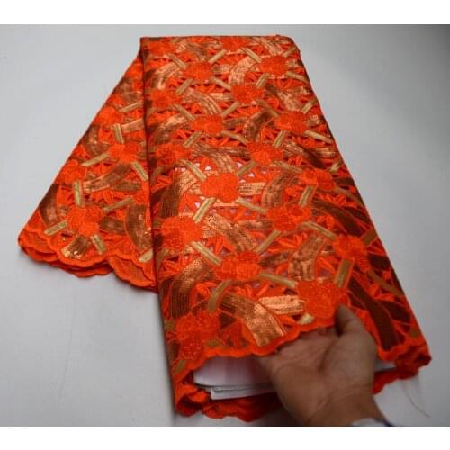 African Net Lace Fabrics 2021 High Quality Organza Sequins Lace Nigerian Sequence Lace Fabrics French Tulle Lace Fabric XB5-74