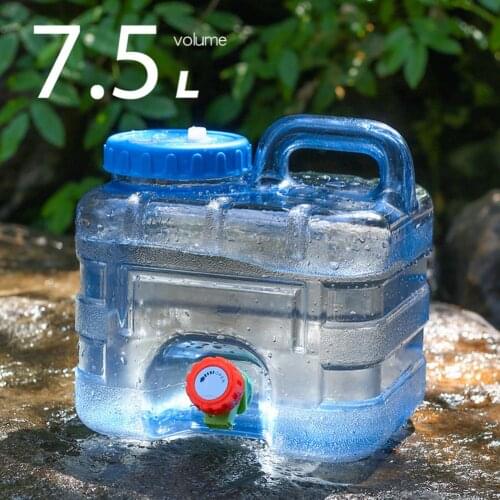 7.5L Car Drinking Water Bucket With Faucet For Self-driving Tour Large Capacity Bucket For Camping Outdoor BBQ Water Storage