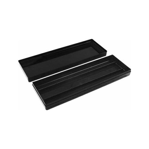 Black Plastic Microscope Glass Slide Case Box Holder for 10 Slides