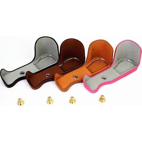 Camera Bag Case For Sony A5100 A5000 PU Leather Half Body Set Cover With Battery Opening