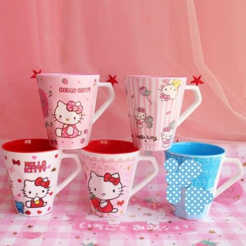 Sanrio Hello Kitty childrens mouthwash cup girl Mug cartoon cute toothbrushing Water bottle drinking cup with handle wash cup
