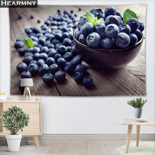 Custom Blueberry Wall Tapestry Home Decorations Wall Hanging Forest Tapestries For Bedroom 130x150CM,140x250CM