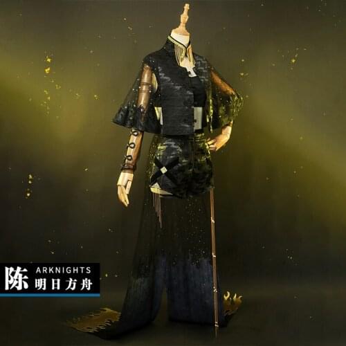 Hot Game Arknights Chen Cosplay Costumes Musical Synesthesia Folk Music Group Game Suit Dress Uniform Halloween