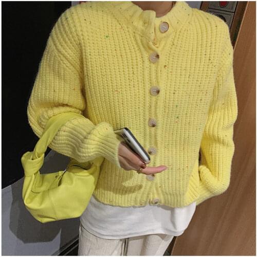 Korobov Japanese Sweet Knitted Cardigans Korean O Neck Long Sleeve Cute Cardigan Preppy Style Single Breasted Sweaters Women