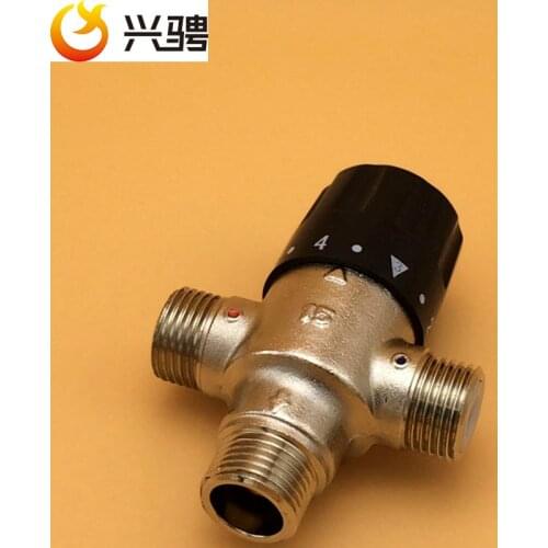 China supplier brass 1/2" DN15 pipe thermostatic mixer valve solar thermostatic valve