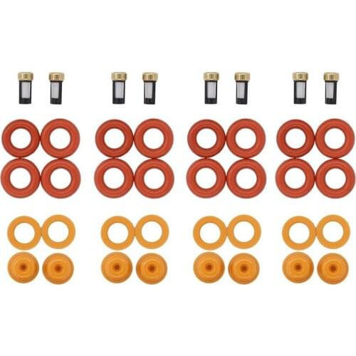 Fuel Injector Repair Kit for Ford V8 5.4L 4.6L, Lincoln and Mercury - ORings Basket Filter Spacer Pintle Cap