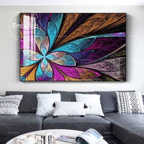 Embelish 1 Pieces Beautiful Colored Abstract Butterfly Home Decor HD Wall Posters Print Canvas Painting Living Room Art Pictures