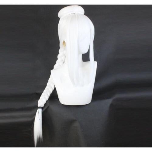 Miku Camellia Yowane Haku Big contract Long white Cosplay hairwear Wig+Wig Cap