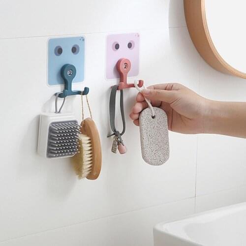 Multi-use Hanger Hook Wall Hooks Hanger Key Wall Mount ABS Waterproof Rotating Design Wall Hook for Living Room Bathroom Hooks