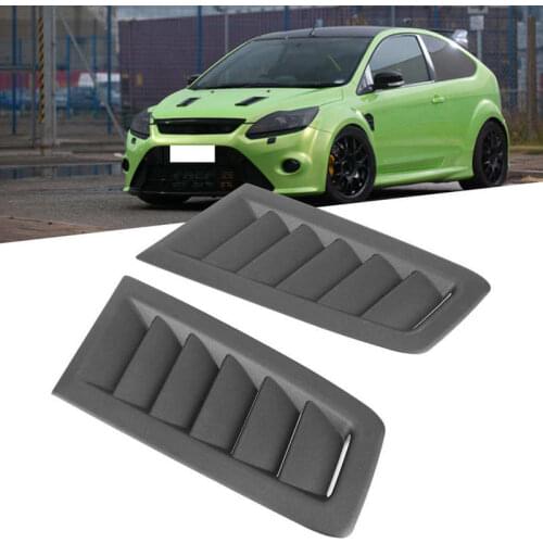 Pair Bonnet Vent Cover Hood Louver Trim Matte Black Fit for Ford Focus RS ST MK2 Car styling