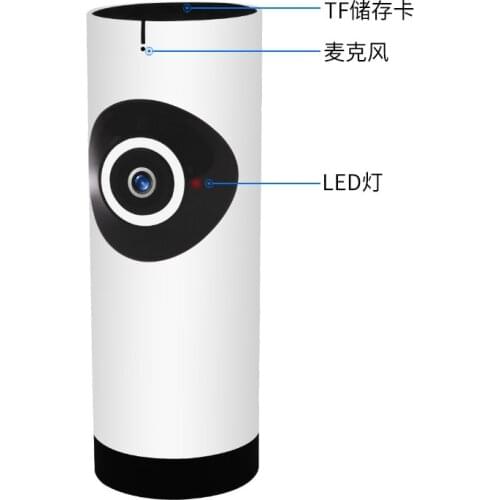 180 Degree Mini WiFi Panoramic IP Camera HD 720P Fisheye Micro SD Camera Wireless Network Audio Surveillance Night Vision Cam