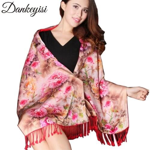 DANKEYISI 2017 Brand Foulard Femme Hijab Bandana Scarf Women Fashion Long Tassels Printed Scarf Winter Shawl Silk Scarves Female